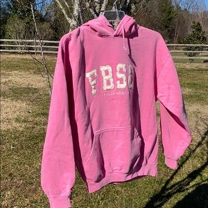 US Vintage Folly Beach SC Pink Hoodie